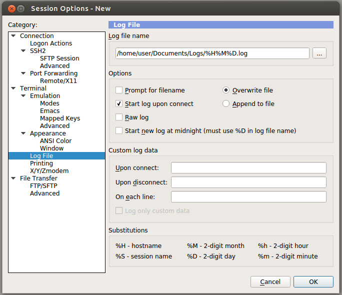Configure logging. SECURECRT Ubuntu. SECURECRT Linux. SECURECRT скрин. Secureсrt окна.